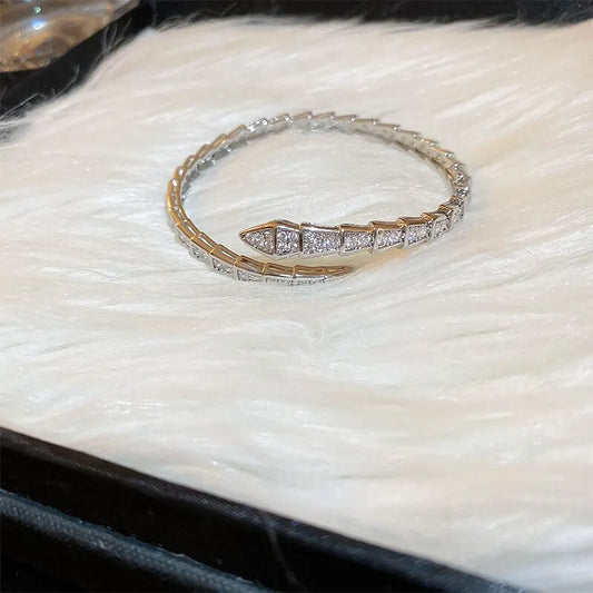 Classic Bracelets For Women Simple Fashion Shiny Inlaid Zircon Bracelet&bangle Punk Animal Chunky Bangles Jewelry