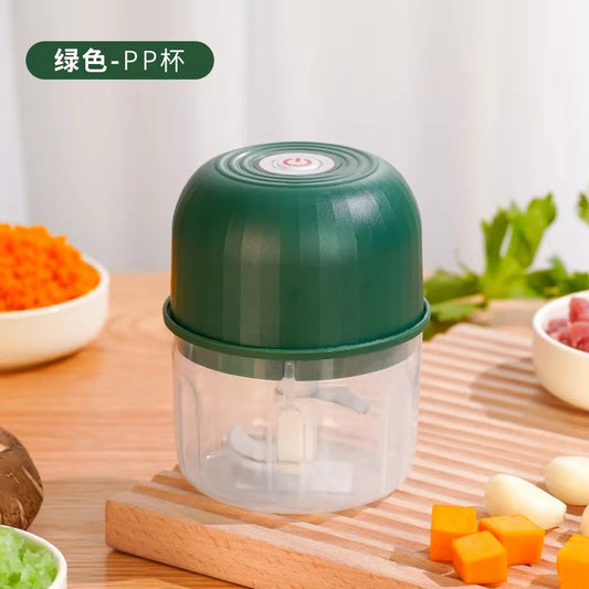 USB wireless garlic grinder, portable meat grinder, 260ML food grinder, onion ginger chili vegetable chopper, kitchen blender
