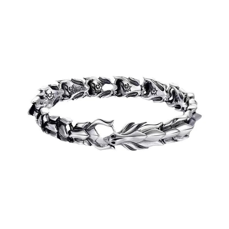 Men's Viking Domineering Dragon Vintage Punk Hiphop Bangle Bracelet Birthday Gift