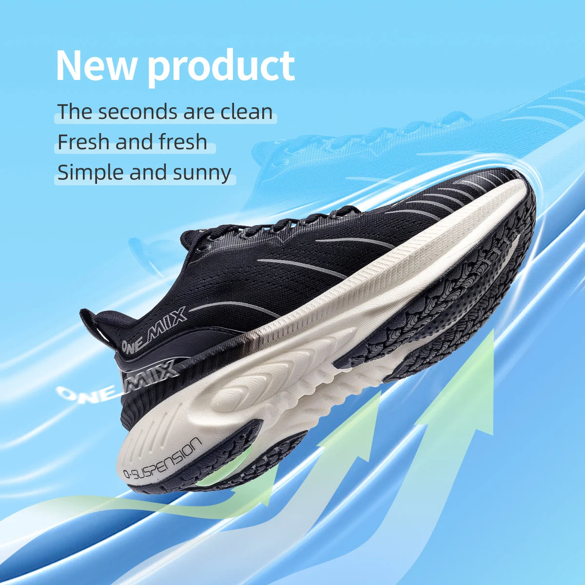 ONEMIX New Cushioning Running Shoes For Men Suitable Heavy Runners Lace Up Sports Women Non-slip Outdoor Athletic Male Sneakers