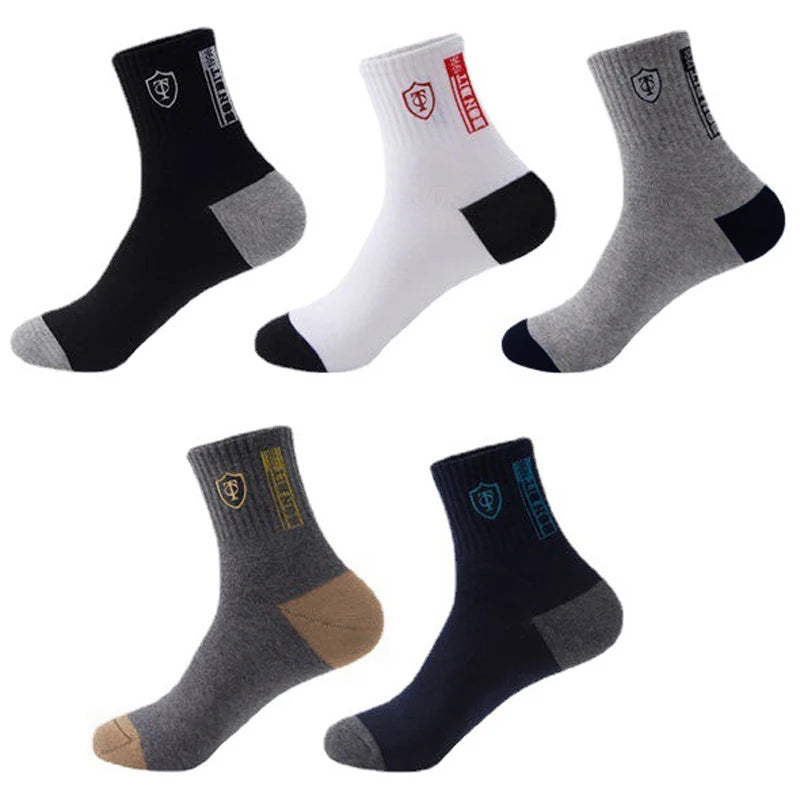 10pairs Breathable Cotton Sports Stockings Men Bamboo Fiber Autumn and Winter Men Socks Sweat Absorption Deodorant Business Sox