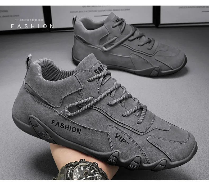 Ankle Boots For Men 2024 Spring Man Casual Sneakers Non Slip Khaki Work Mens Shoe Short Boots Loafers Lace Up Zapatillas Hombre