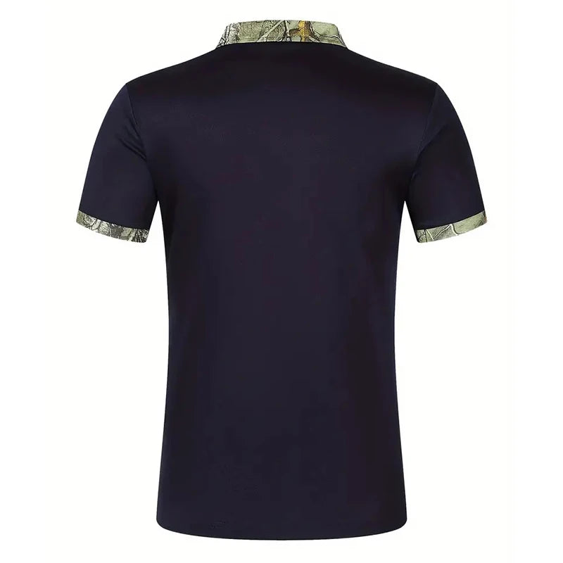 Summer Men's Short sleeved Polo Shirt Business Office Fashion Collar Shirt Men's Sports and Leisure T-shirt